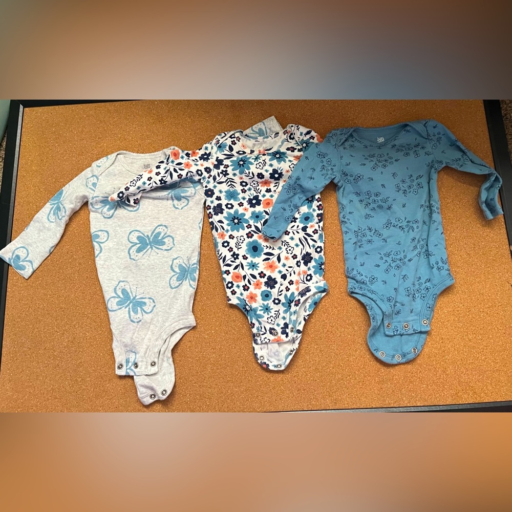 Carter’s Just One You Floral And Butterfly Print Kids One Piece Set (3)